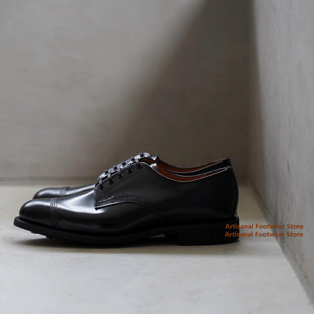 남성용 검은색 광택 가죽 옥스퍼드 슈즈, 끈으로 묶는  - Leather Shoe Polish 리뷰 및 가격